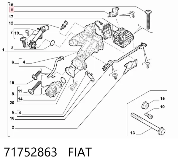 Клапан ЕГР 71752863 Fiat/Alfa/Lancia