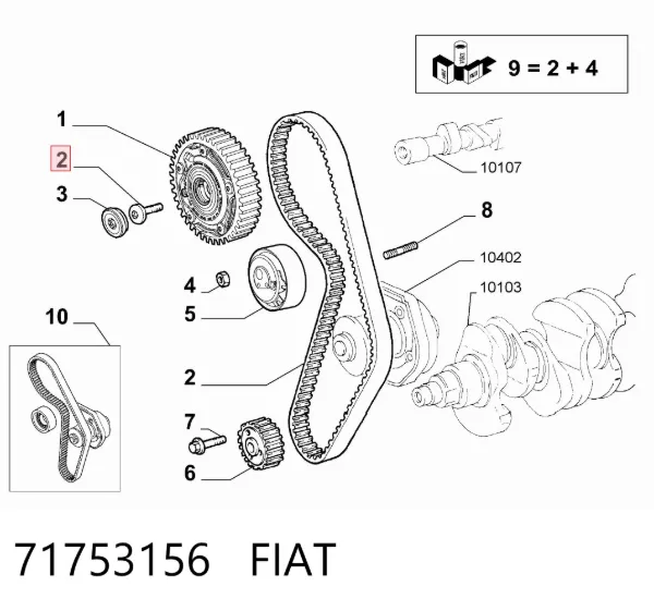 Ремень ГРМ 71753156 Fiat/Alfa/Lancia