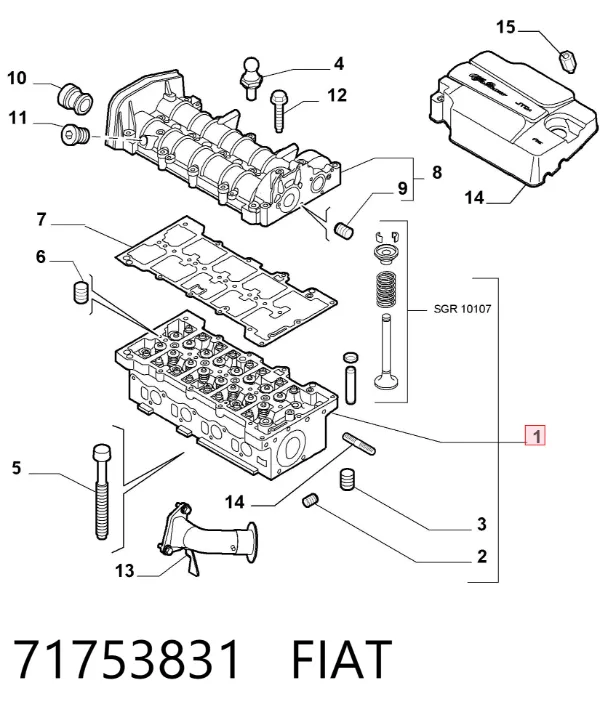 ГБЦ 71753831 Fiat/Alfa/Lancia