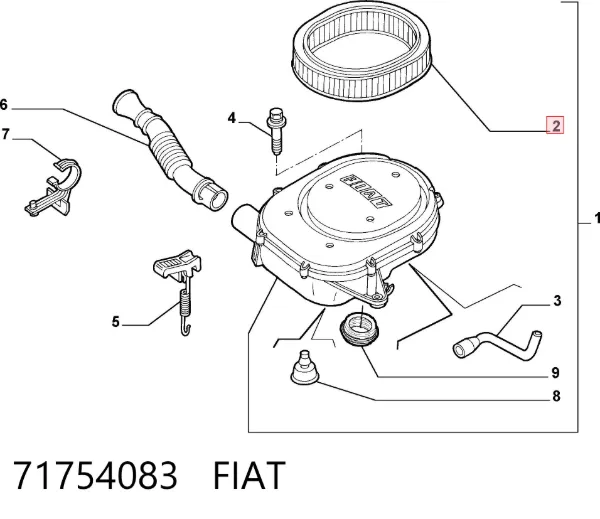 Воздушный фильтр 71754083 Fiat/Alfa/Lancia