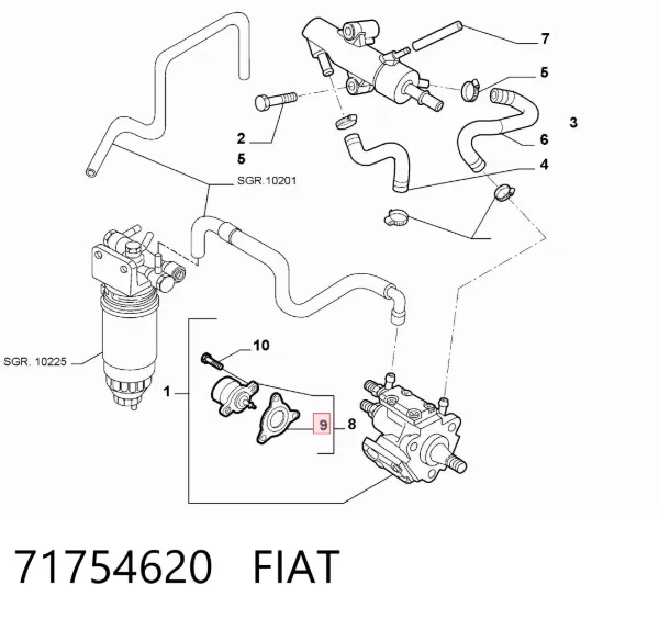 Прокладка ТНВД 71754620 Fiat/Alfa/Lancia