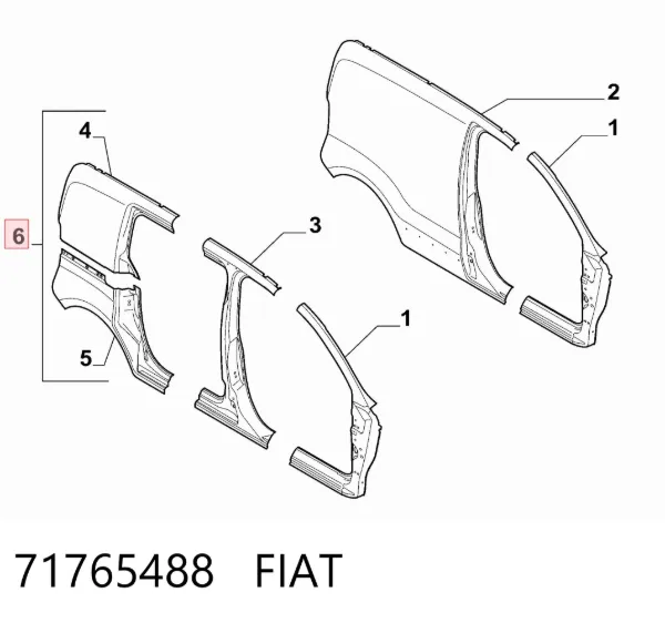 Крыло заднее правое 71765488 Fiat/Alfa/Lancia