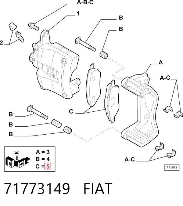 Задние тормозные колодки 71773149 Fiat/Alfa/Lancia