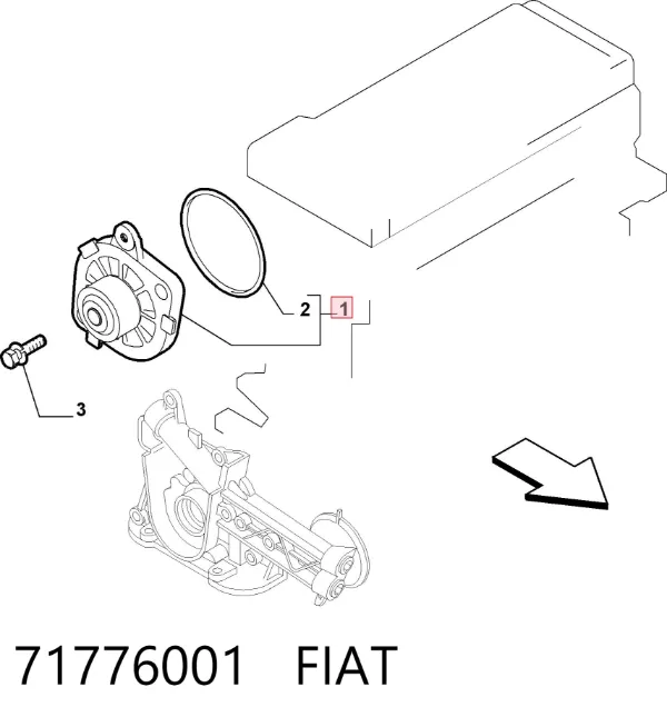Помпа 71776001 Fiat/Alfa/Lancia