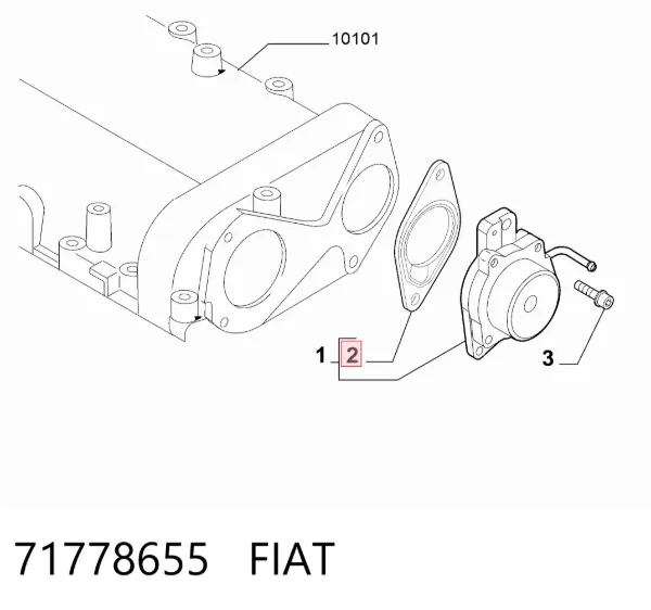 Прокладка вакуумного насоса 71778655 Fiat/Alfa/Lancia