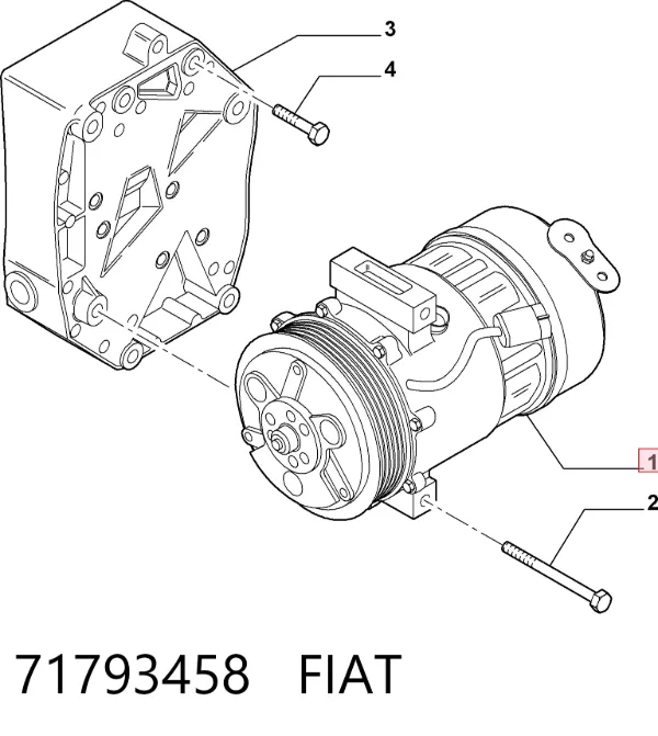Компрессор кондиционера 71793458 Fiat/Alfa/Lancia