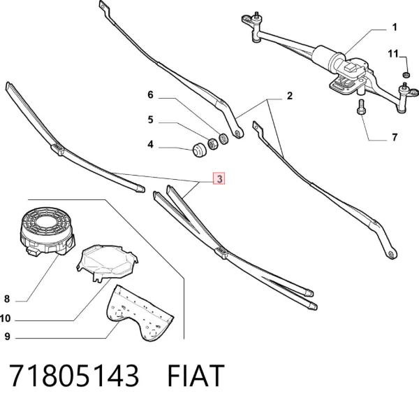 Щетки стеклоочистителя 71805143 Fiat/Alfa/Lancia
