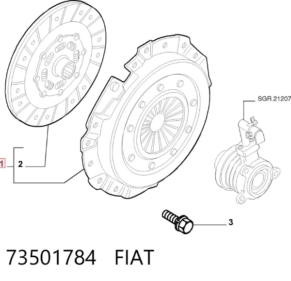 Сцепление 73501784 Fiat/Alfa/Lancia