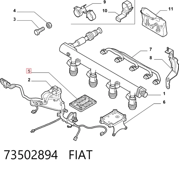 Блок управления двигателем 73502894 Fiat/Alfa/Lancia