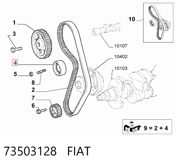 Ролик ГРМ 73503128 Fiat/Alfa/Lancia
