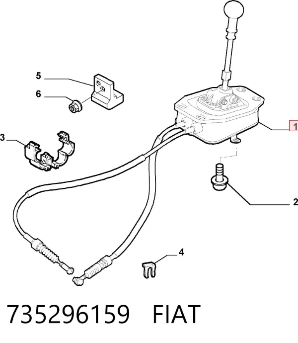Кулиса переключения передач 735296159 Fiat/Alfa/Lancia