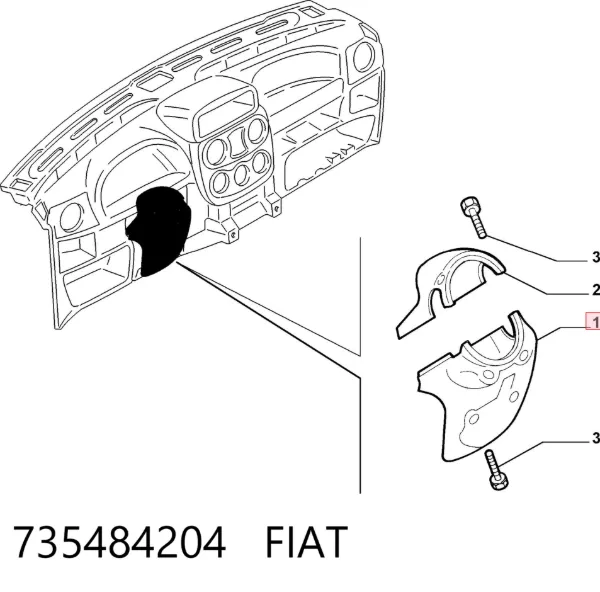 Защитный кожух рулевого механизма 735484204 Fiat/Alfa/Lancia