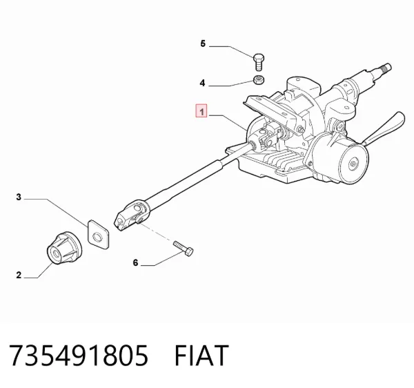 Рулевая колонка 735491805 Fiat/Alfa/Lancia
