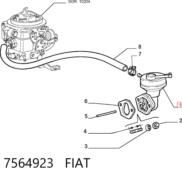 Механический топливный насос 7564923 Fiat/Alfa/Lancia