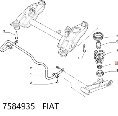 Буфер (отбойник) амортизатора заднего FIAT 7584935
