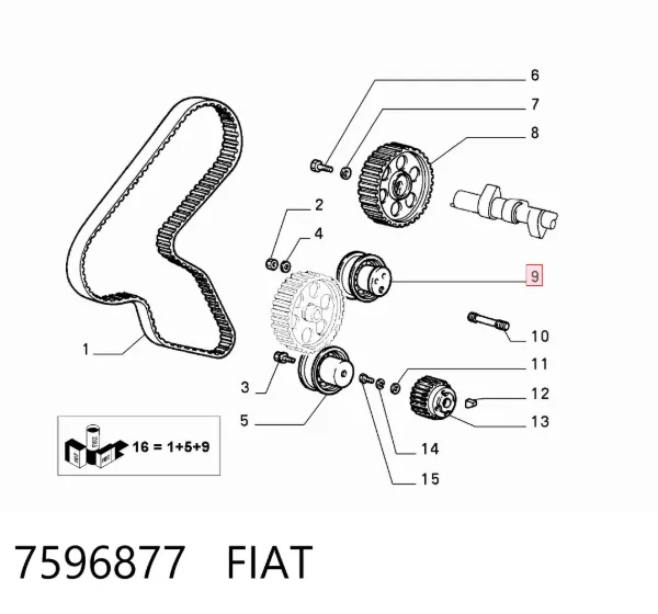 Ролик ГРМ 7596877 Fiat/Alfa/Lancia