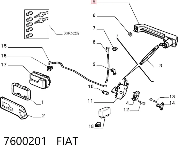 Ручка двери передней наружная правая 7600201 Fiat/Alfa/Lancia