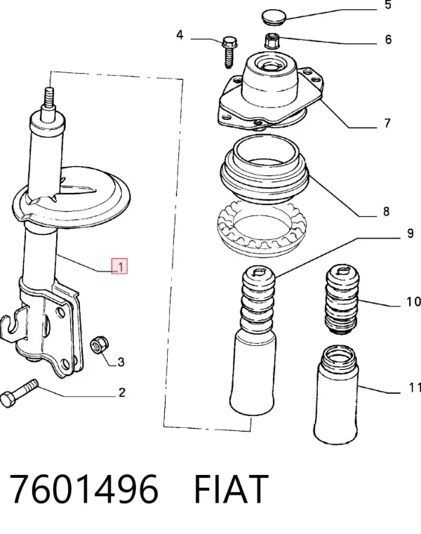 Амортизатор передний 7601496 Fiat/Alfa/Lancia