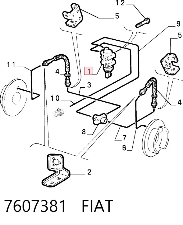 Регулятор давления тормозов 7607381 Fiat/Alfa/Lancia