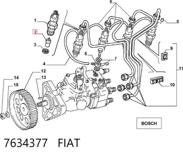 Распылитель форсунки 7634377 Fiat/Alfa/Lancia