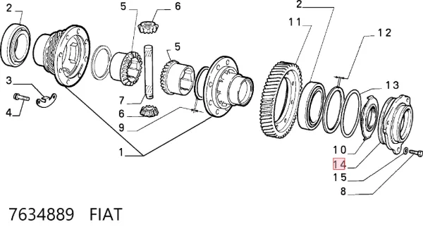Корпус подшипника дифференциала 7634889 Fiat/Alfa/Lancia