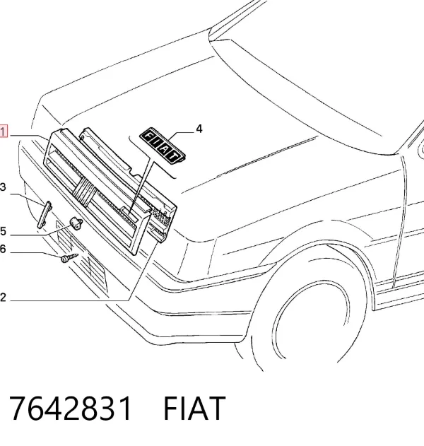 Решетка радиатора 7642831 Fiat/Alfa/Lancia