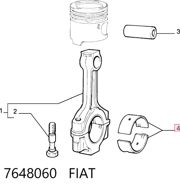 Вкладыши шатунные 7648060 Fiat/Alfa/Lancia