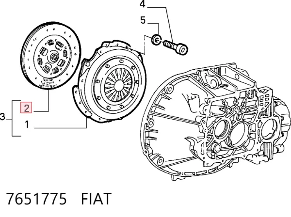 Диск сцепления 7651775 Fiat/Alfa/Lancia