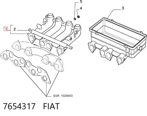 Впускной коллектор 7654317 Fiat/Alfa/Lancia
