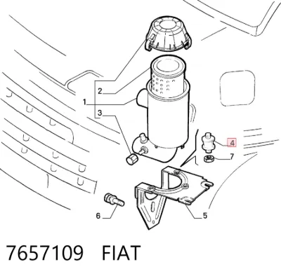 Подушка корпуса воздушного фильтра FIAT 7657109