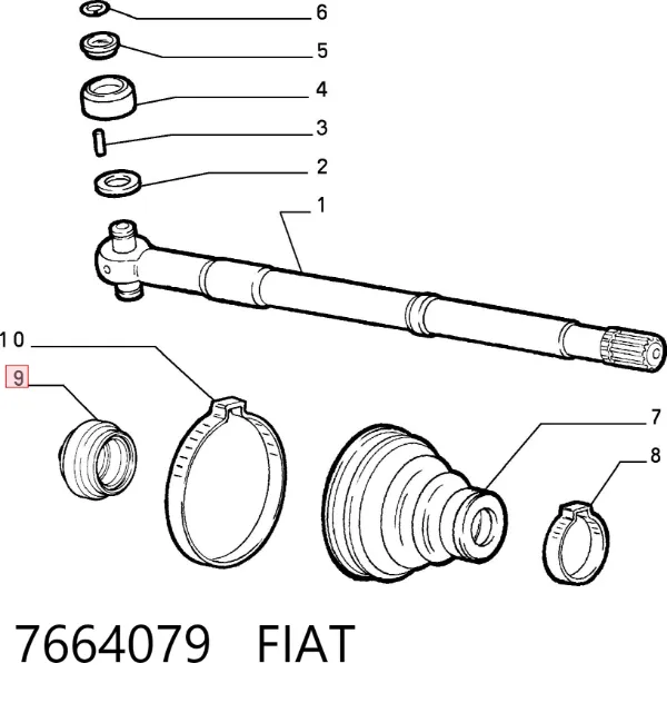 Подшипник полуоси переднего моста 7664079 Fiat/Alfa/Lancia