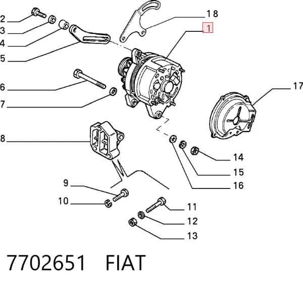 Генератор 7702651 Fiat/Alfa/Lancia