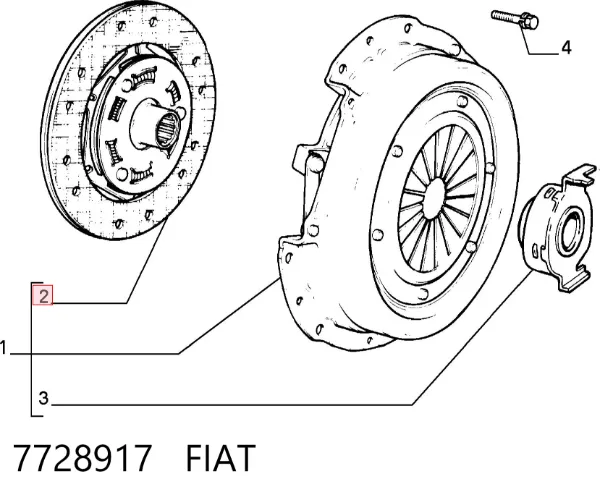 Диск сцепления 7728917 Fiat/Alfa/Lancia