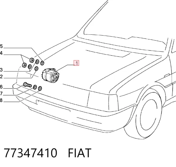 Генератор 77347410 Fiat/Alfa/Lancia