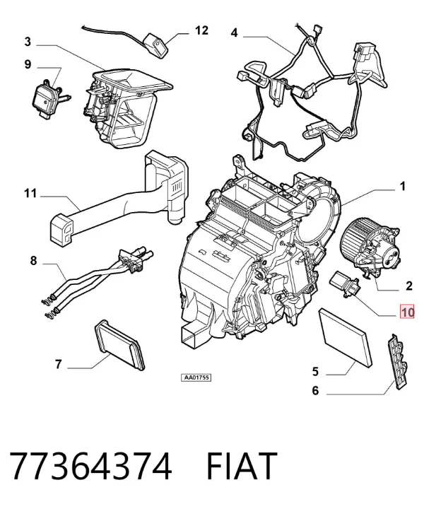 Резистор печки 77364374 Fiat/Alfa/Lancia