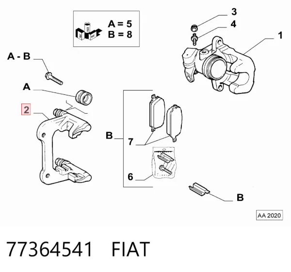 Скоба заднего суппорта 77364541 Fiat/Alfa/Lancia