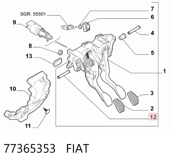  77365353 Fiat/Alfa/Lancia