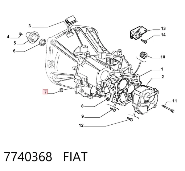Пробка поддона двигателя 7740368 Fiat/Alfa/Lancia