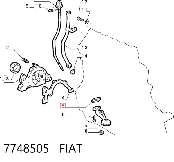 Прокладка поддона картера 7748505 Fiat/Alfa/Lancia