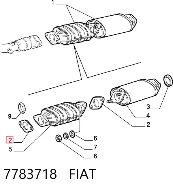 Прокладка глушителя 7783718 Fiat/Alfa/Lancia