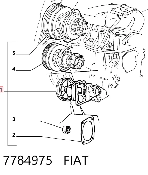 Помпа 7784975 Fiat/Alfa/Lancia