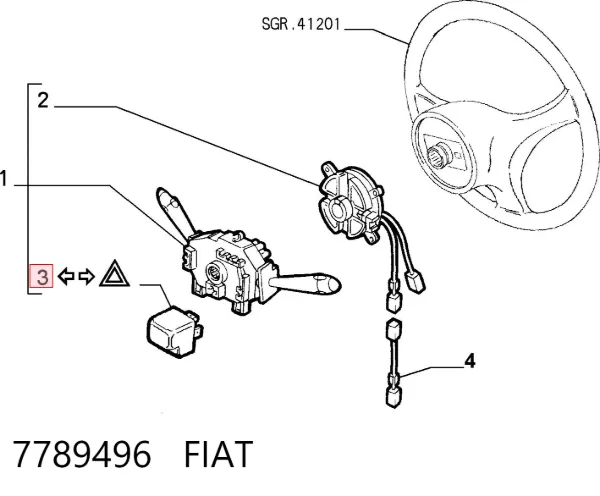 Реле поворотов 7789496 Fiat/Alfa/Lancia