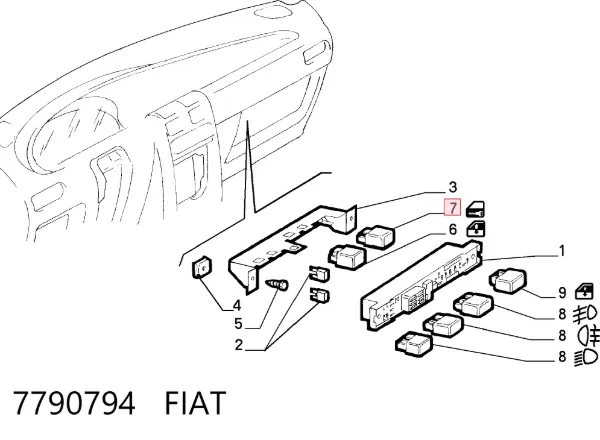 Реле управления стеклоподъемником 7790794 Fiat/Alfa/Lancia