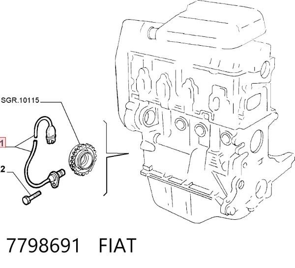 Датчик коленвала 7798691 Fiat/Alfa/Lancia