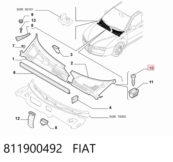  811900492 Fiat/Alfa/Lancia