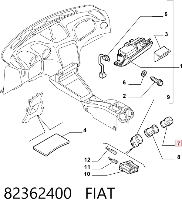 Прикуриватель 82362400 Fiat/Alfa/Lancia