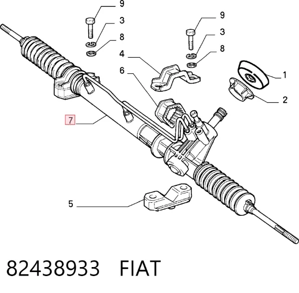 Рулевая рейка 82438933 Fiat/Alfa/Lancia