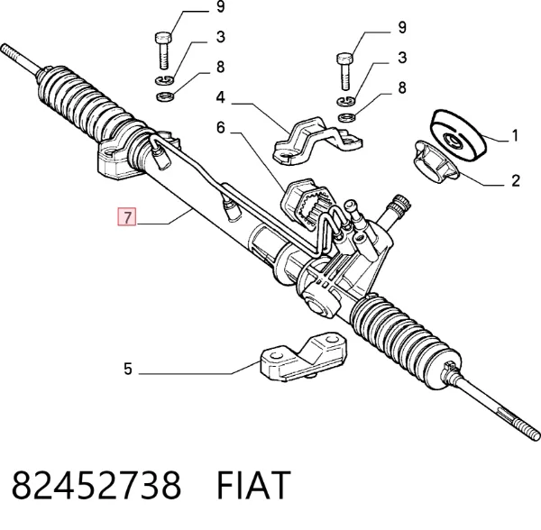 Рулевая рейка 82452738 Fiat/Alfa/Lancia