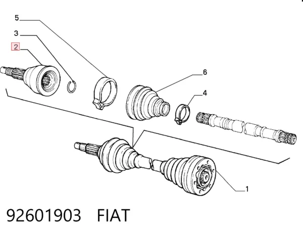 ШРУС наружный передний 92601903 Fiat/Alfa/Lancia