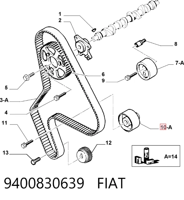 Паразитный ролик ГРМ 9400830639 Fiat/Alfa/Lancia